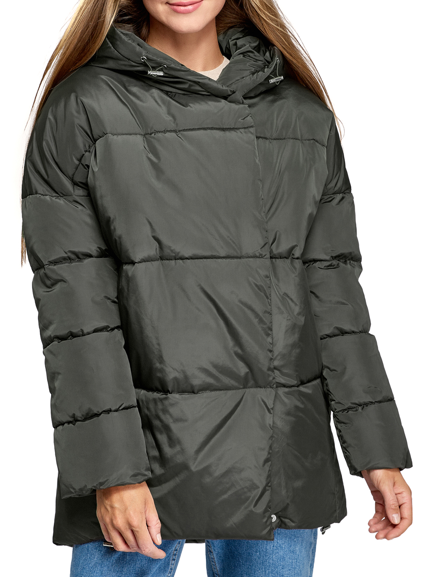 фото Куртка женская oodji 10208004 хаки 44/170