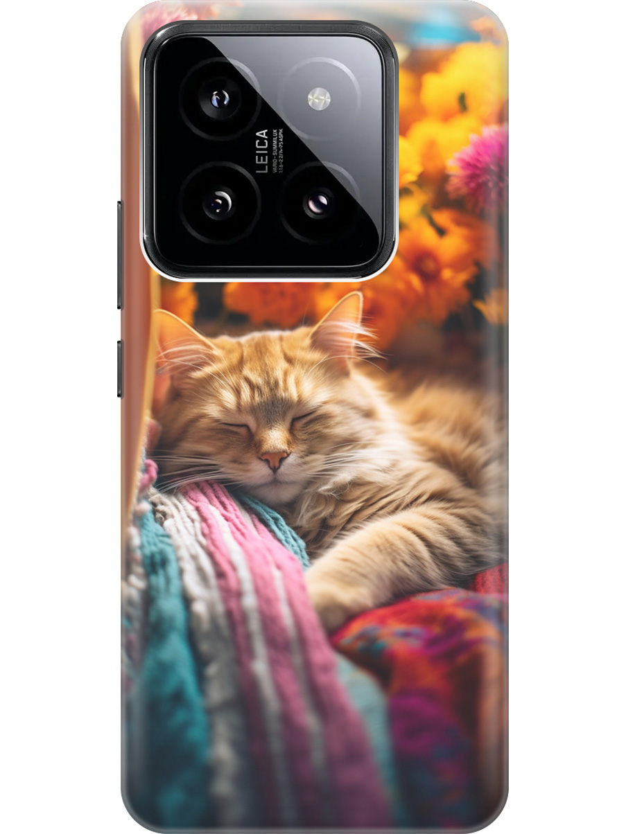 Силиконовый чехол на Xiaomi 14 Pro с рисунком "Спящий на пледе котик", Белый;желтый, 20012090
Силиконовый чехол на Xiaomi 14 Pro с рисунком "Спящий на пледе котик", Белый;желтый, 20012090