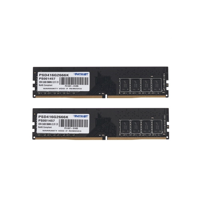 Оперативная память Patriot Signature 16Gb DDR4 2666MHz (PSD416G2666K) (2x8Gb KIT), Signature Line
Оперативная память Patriot Signature 16Gb DDR4 2666MHz (PSD416G2666K) (2x8Gb KIT), Signature Line