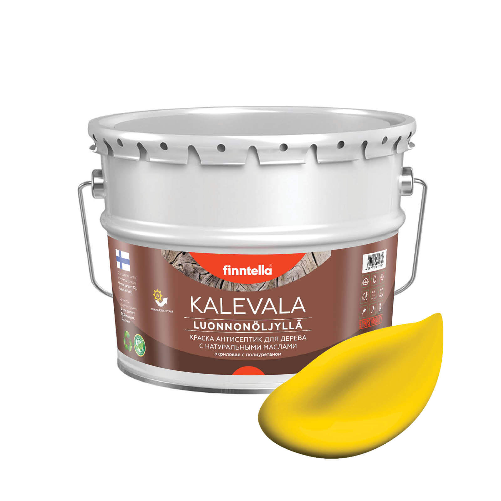 Краска для дерева и деревянных фасадов FINNTELLA KALEVALA, с натуральным маслом и полиурет, Желтый, KALEVALA NLC
Краска для дерева и деревянных фасадов FINNTELLA KALEVALA, с натуральным маслом и полиурет, Желтый, KALEVALA NLC