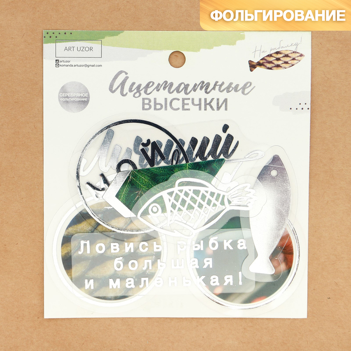 Набор ацетатных высечек с фольгированием «На рыбалку», 11 12 см, Разноцветный, ART UZOR Design
Набор ацетатных высечек с фольгированием «На рыбалку», 11 12 см, Разноцветный, ART UZOR Design