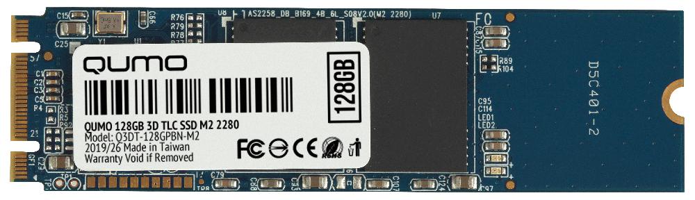 фото Ssd диск qumo q3dt-128gpbn-m2 128 гб (q3dt-128gpbn-m2)