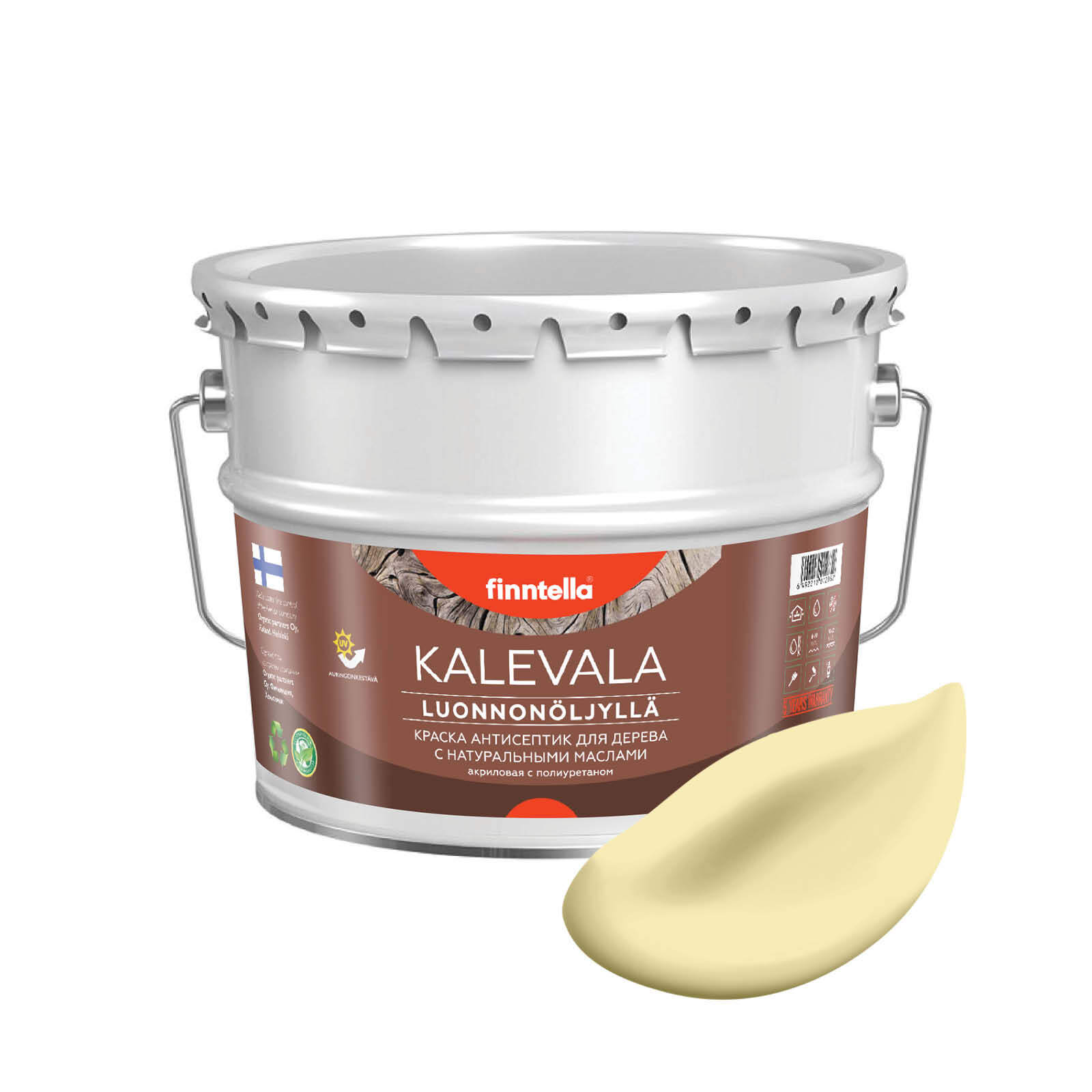 Краска для дерева и деревянных фасадов FINNTELLA KALEVALA, с натуральным маслом и полиурет, Желтый, KALEVALA NLC
Краска для дерева и деревянных фасадов FINNTELLA KALEVALA, с натуральным маслом и полиурет, Желтый, KALEVALA NLC