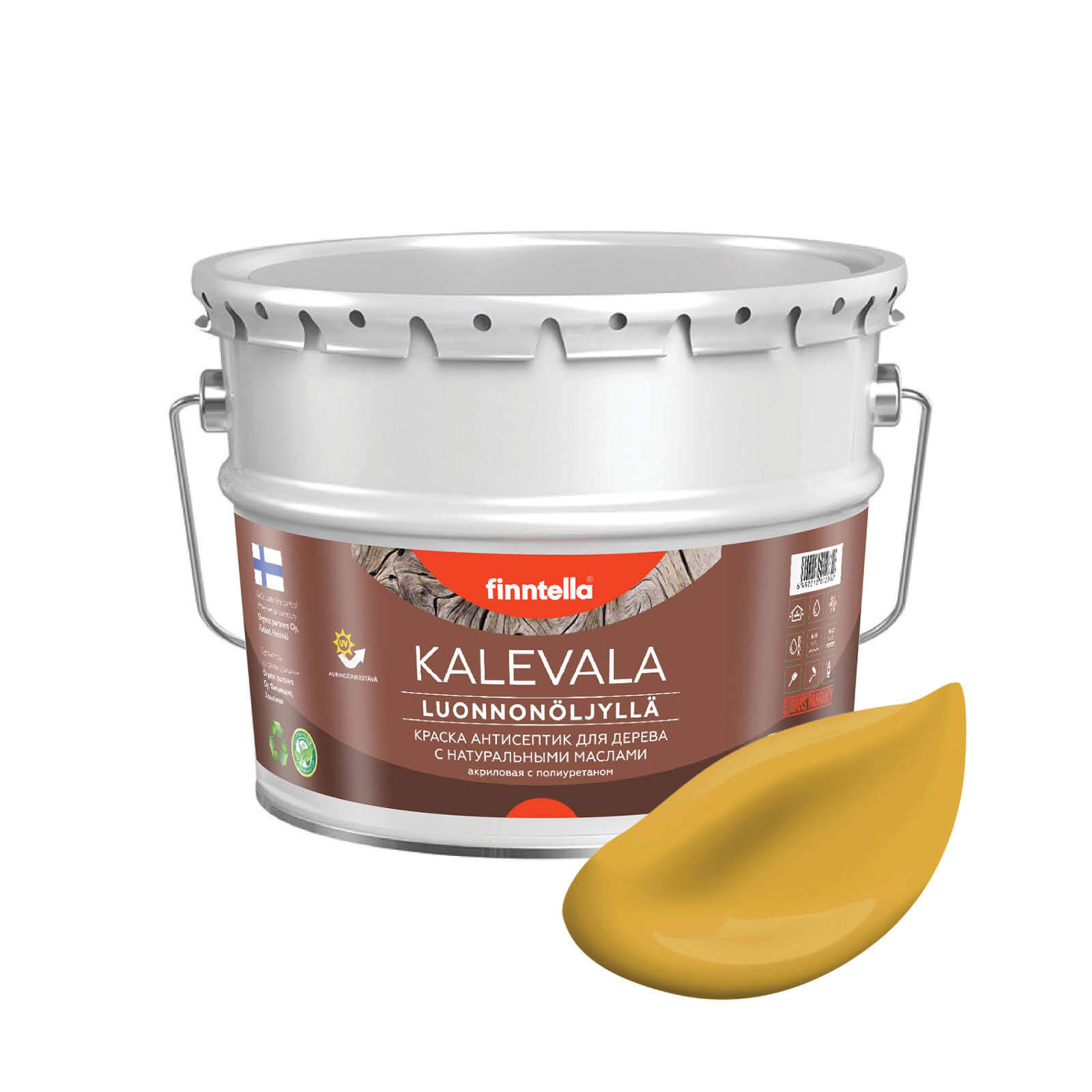 Краска для дерева и деревянных фасадов FINNTELLA KALEVALA, с натуральным маслом и полиурет, Золотистый, KALEVALA NLC
Краска для дерева и деревянных фасадов FINNTELLA KALEVALA, с натуральным маслом и полиурет, Золотистый, KALEVALA NLC
