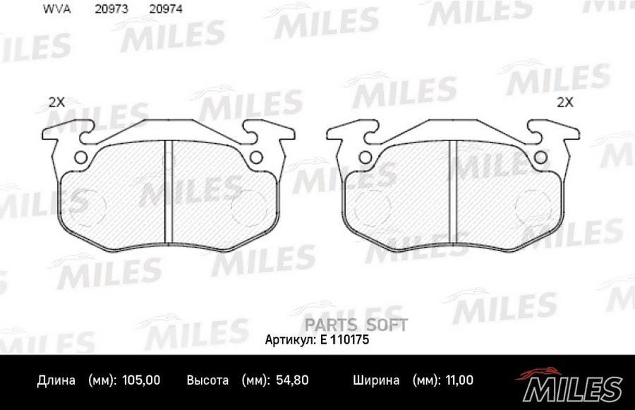 MILES E110175 Колодки тормозные CITROEN XSARA/PEUGEOT 206/RENAULT MEGANE I задние SemiMeta
MILES E110175 Колодки тормозные CITROEN XSARA/PEUGEOT 206/RENAULT MEGANE I задние SemiMeta