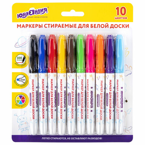 Маркеры стираемые для белой доски НАБОР 10 ЦВЕТОВ, ЮНЛАНДИЯ COLORWAY, 3 мм, 152100 - 2 шт
Маркеры стираемые для белой доски НАБОР 10 ЦВЕТОВ, ЮНЛАНДИЯ COLORWAY, 3 мм, 152100 - 2 шт