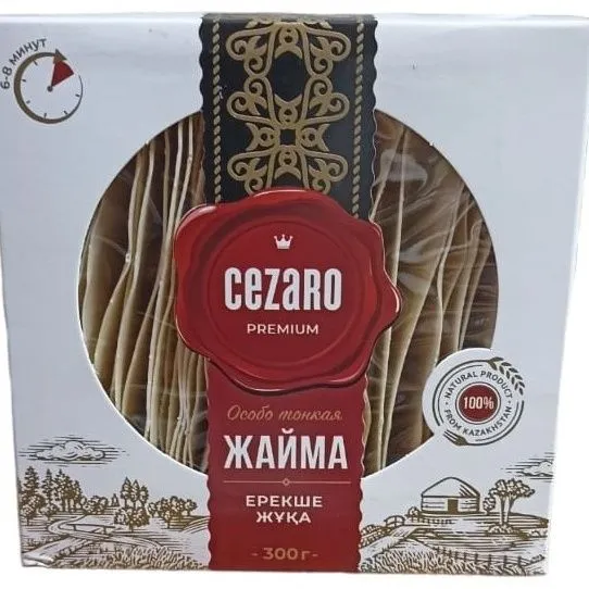 Макаронные изделия Cezaro Premium особо тонкая Жайма, 300 г, Макаронные изделия Cezaro 300 гр
Макаронные изделия Cezaro Premium особо тонкая Жайма, 300 г, Макаронные изделия Cezaro 300 гр