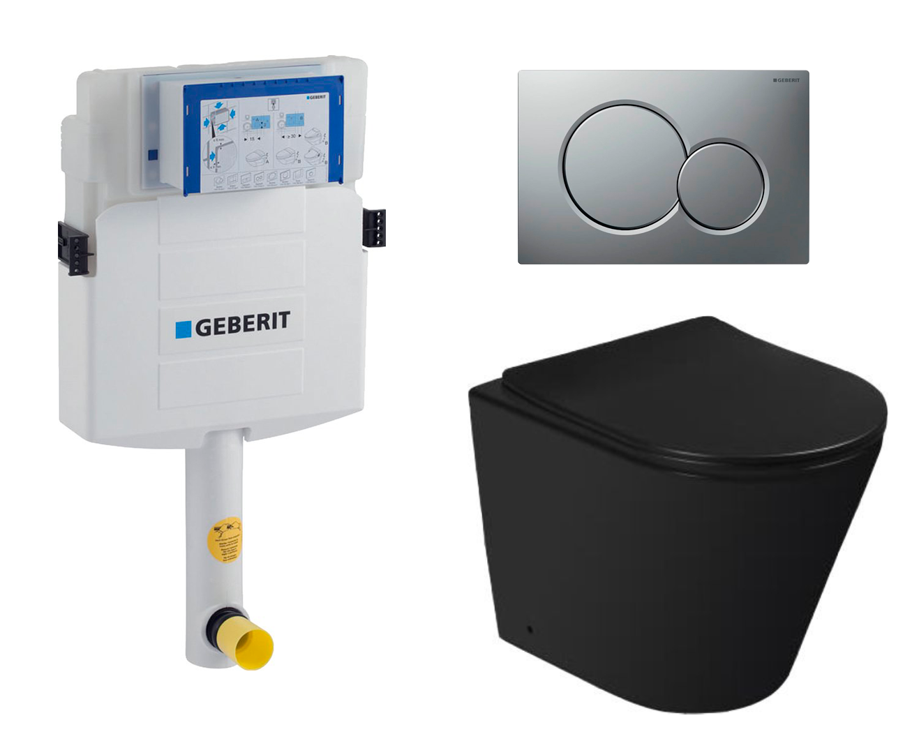 Комплект: смывной бачок Geberit Duofix + унитаз SL-5020MB + кнопка матовый хром, 535672
Комплект: смывной бачок Geberit Duofix + унитаз SL-5020MB + кнопка матовый хром, 535672