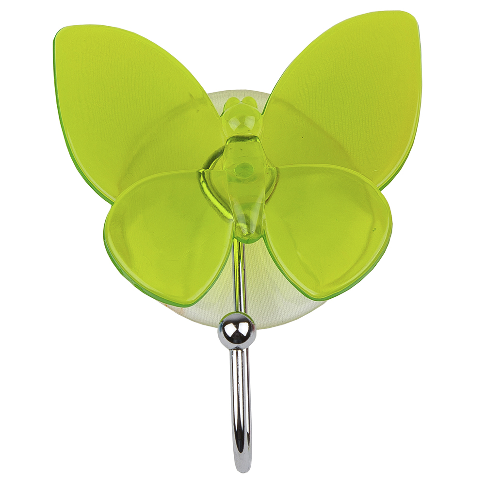 Крючок АкваЛиния Бабочка зеленый на присоске 
Крючок АкваЛиния Бабочка зеленый на присоске
