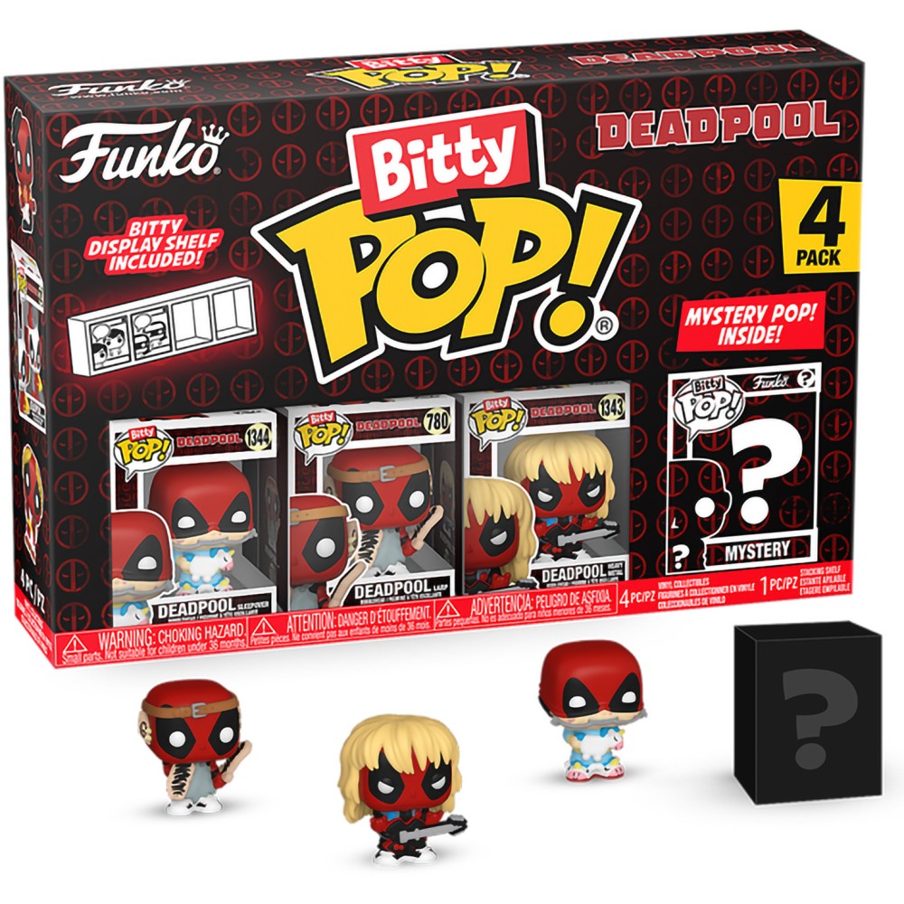 Фигурка Funko Bitty POP! Deadpool Sleepover;Larp;Heavy Metal;Mystery (1 of 4) 4PK 84962
Фигурка Funko Bitty POP! Deadpool Sleepover;Larp;Heavy Metal;Mystery (1 of 4) 4PK 84962