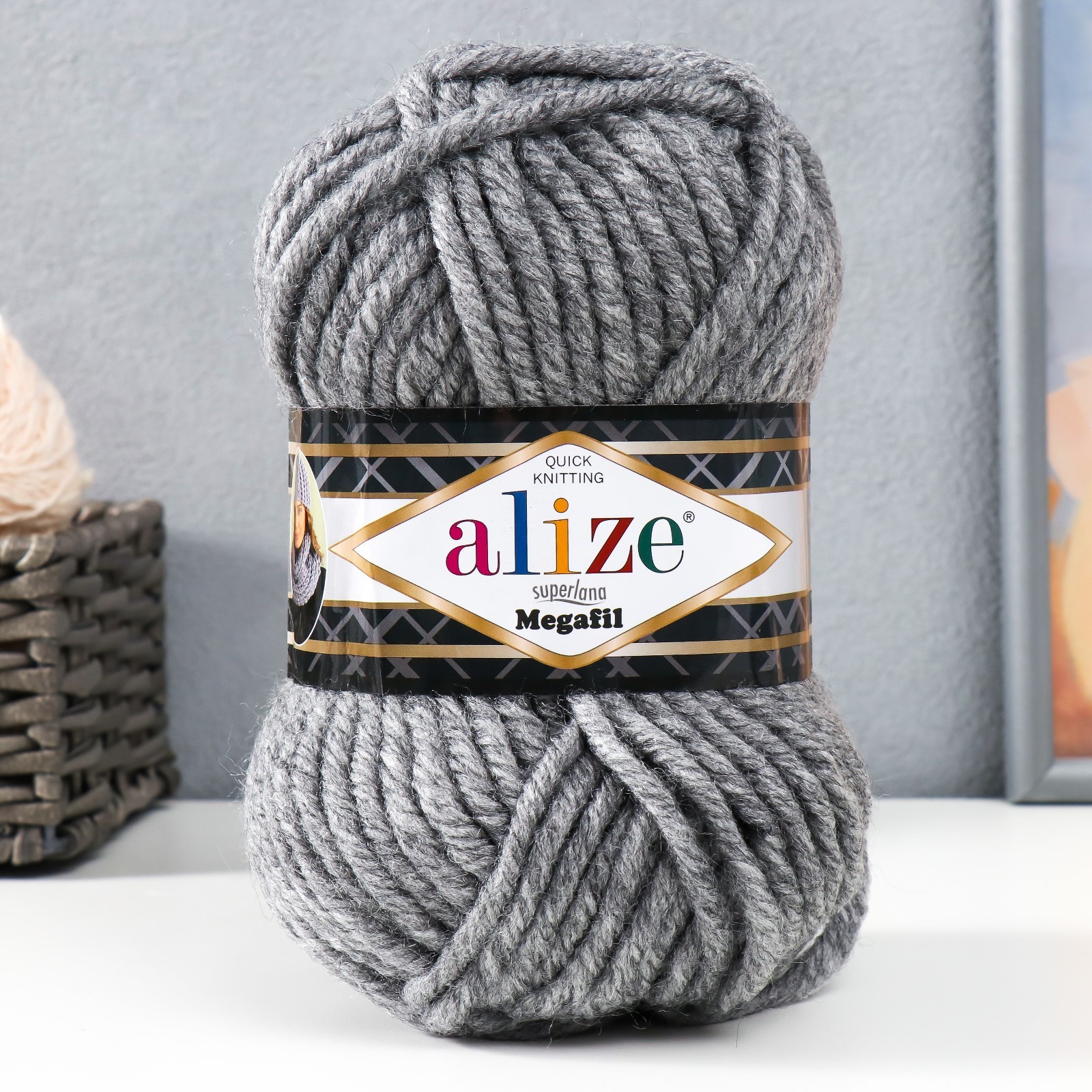 Пряжа Alize, "Superlana megafil" 25% шерсть, 75% акрил 55м/100 гр (21), Серый, Superlana megafil
Пряжа Alize, "Superlana megafil" 25% шерсть, 75% акрил 55м/100 гр (21), Серый, Superlana megafil