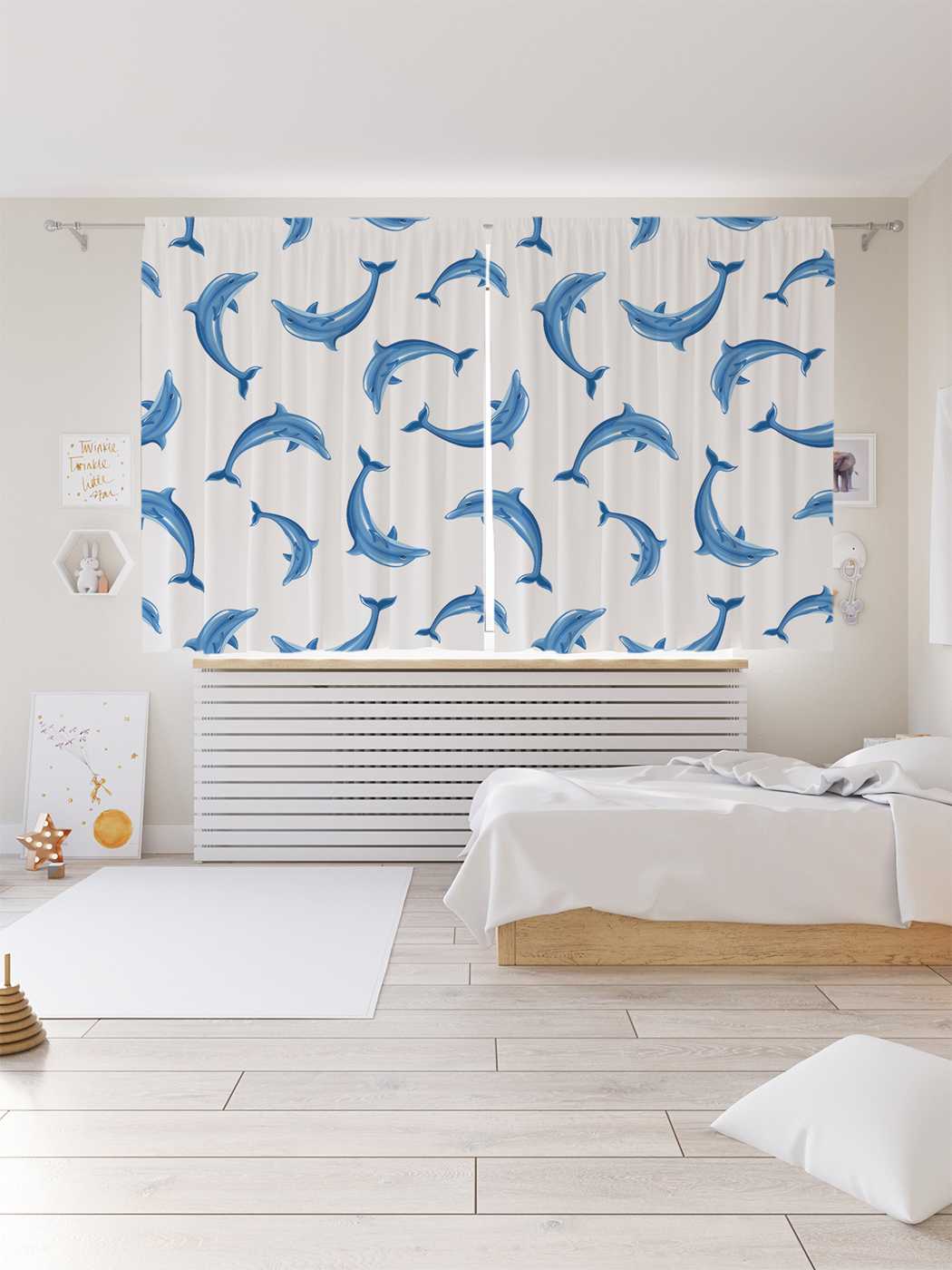 Классические шторы JoyArty "Дельфиньи кувырки", серия Oxford DeLux, 2 полотна 145x180 см, Дельфиньи кувырки 
Классические шторы JoyArty "Дельфиньи кувырки", серия Oxford DeLux, 2 полотна 145x180 см, Дельфиньи кувырки