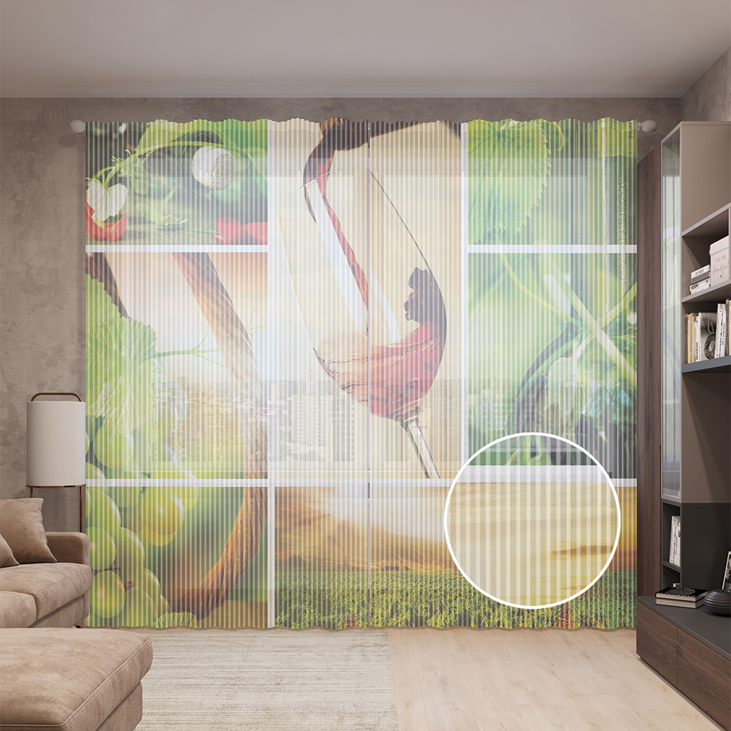 Тюль вуаль на шторной ленте с принтом JoyArty "Процесс виноделия", 310х265 см, Процесс виноделия 
Тюль вуаль на шторной ленте с принтом JoyArty "Процесс виноделия", 310х265 см, Процесс виноделия