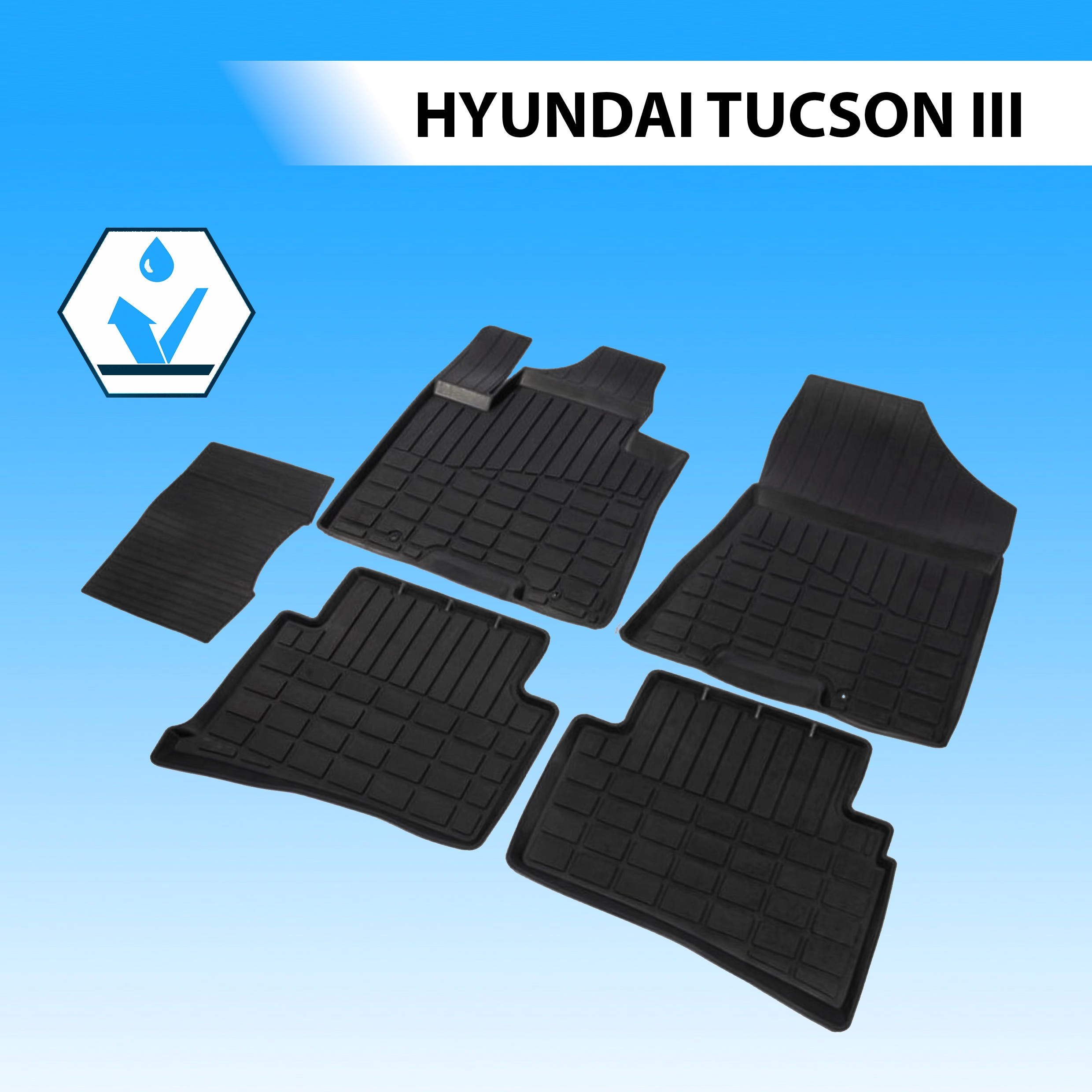 Коврики в салон автомобиля Rival Hyundai Tucson III 2015-2021, без крепежа, 62309001, Hyundai
Коврики в салон автомобиля Rival Hyundai Tucson III 2015-2021, без крепежа, 62309001, Hyundai