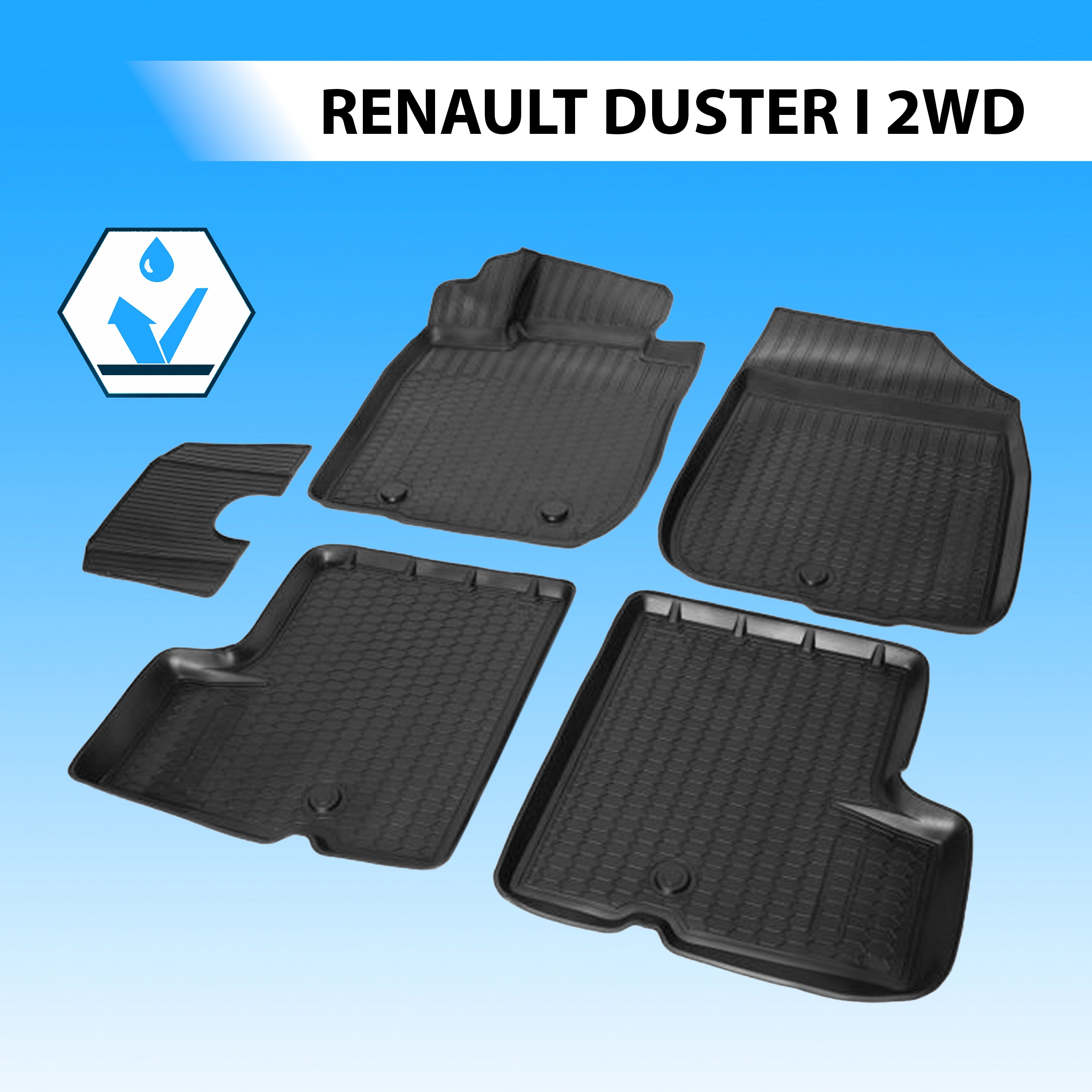 Коврики в салон RIVAL для Renault Duster (передний привод) 2010-2015, 5 шт., 14701001, Renault
Коврики в салон RIVAL для Renault Duster (передний привод) 2010-2015, 5 шт., 14701001, Renault