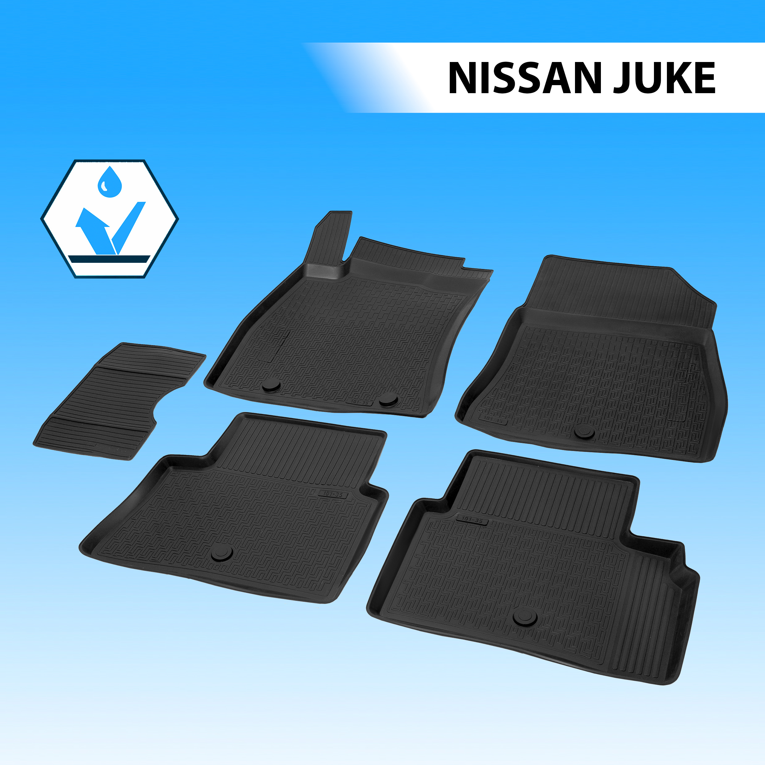Коврики в салон RIVAL для Nissan Juke I 2010-2019, полиуретан с крепежом, 5 шт., 14102002, Nissan
Коврики в салон RIVAL для Nissan Juke I 2010-2019, полиуретан с крепежом, 5 шт., 14102002, Nissan