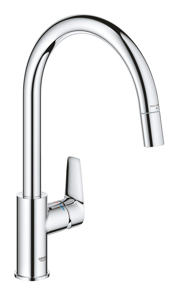 Смеситель для кухонной мойки GROHE BauEdge с вытяжным изливом, хром (30536000), Серебристый
Смеситель для кухонной мойки GROHE BauEdge с вытяжным изливом, хром (30536000), Серебристый