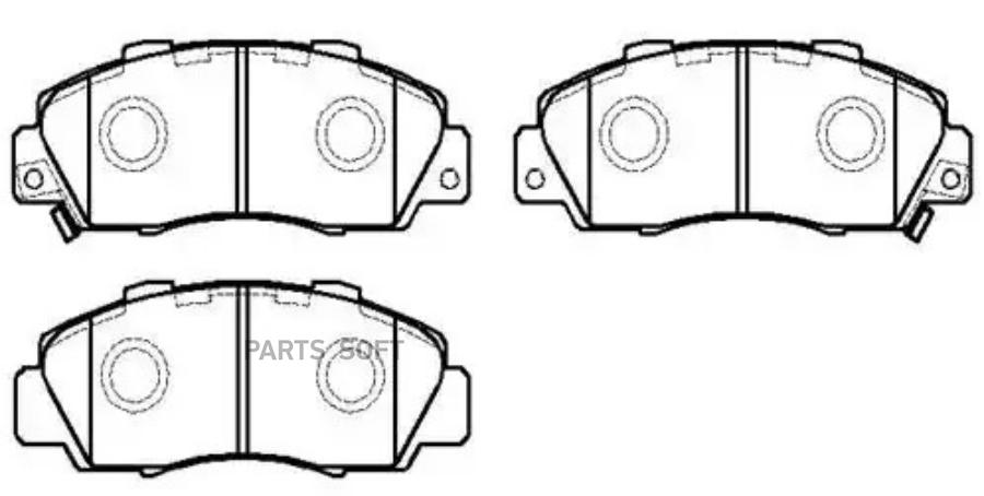 Колодки Тормозные Дисковые Передние Honda Accord (91-98),Cr-V (95-02),Hrv (98-) HSB HP5009 
Колодки Тормозные Дисковые Передние Honda Accord (91-98),Cr-V (95-02),Hrv (98-) HSB HP5009