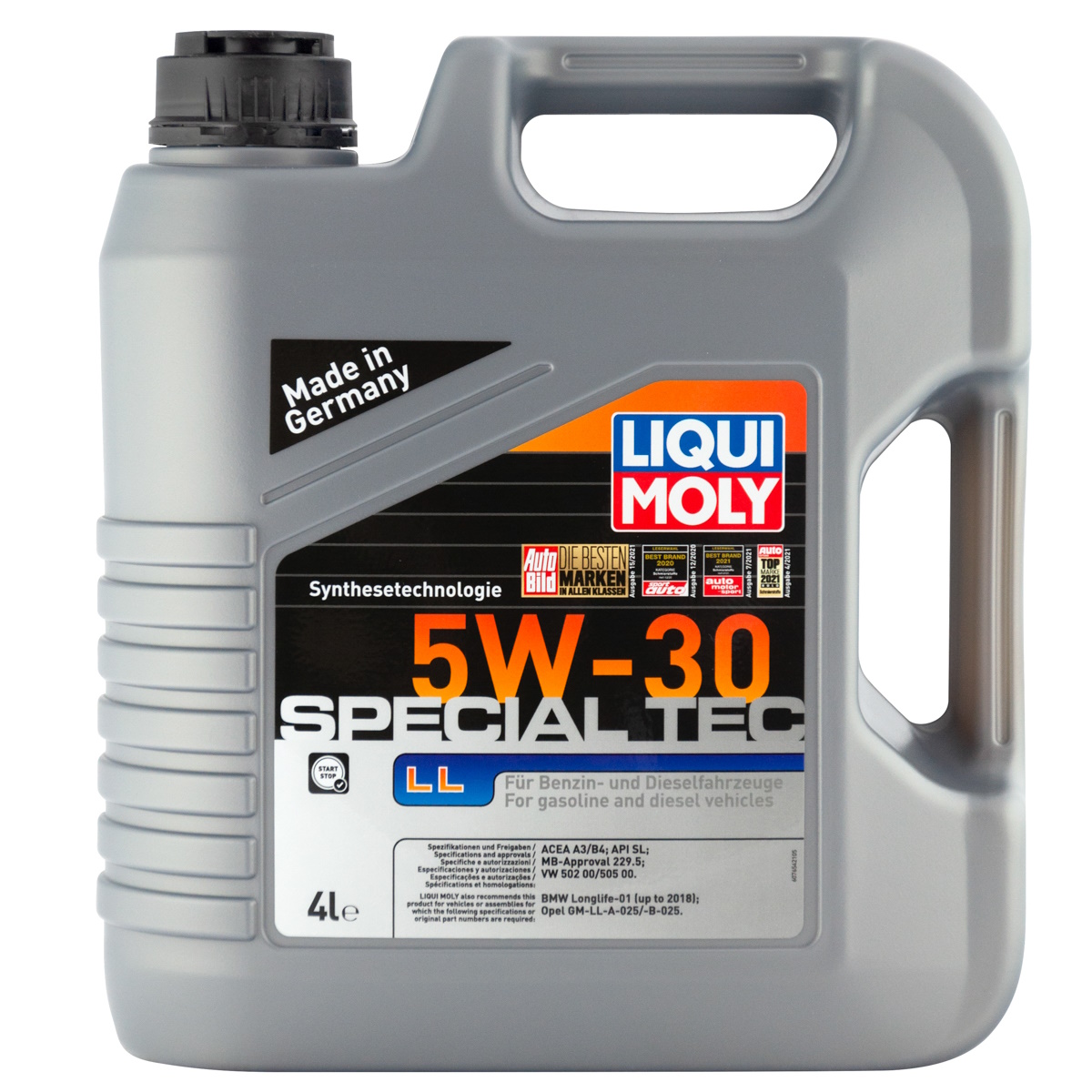 Масло моторное Liqui Moly Special Tec LL 5W-30 2339, 4л, HC синтетическое, Special Tec LL
Масло моторное Liqui Moly Special Tec LL 5W-30 2339, 4л, HC синтетическое, Special Tec LL