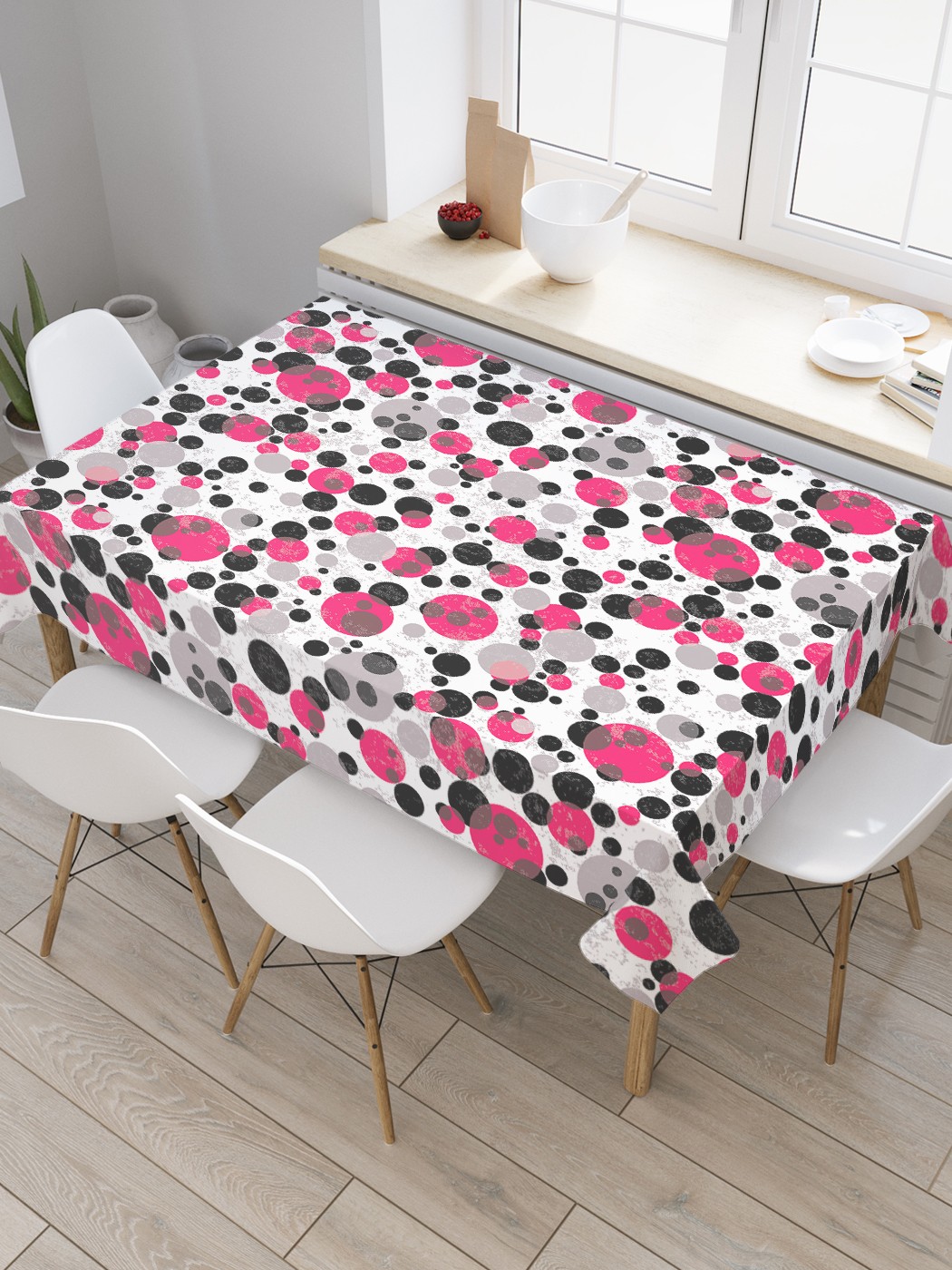 Скатерть прямоугольная JoyArty "Цветной горох" из сатена, 180x145 см, Белый, Цветной горох
Скатерть прямоугольная JoyArty "Цветной горох" из сатена, 180x145 см, Белый, Цветной горох