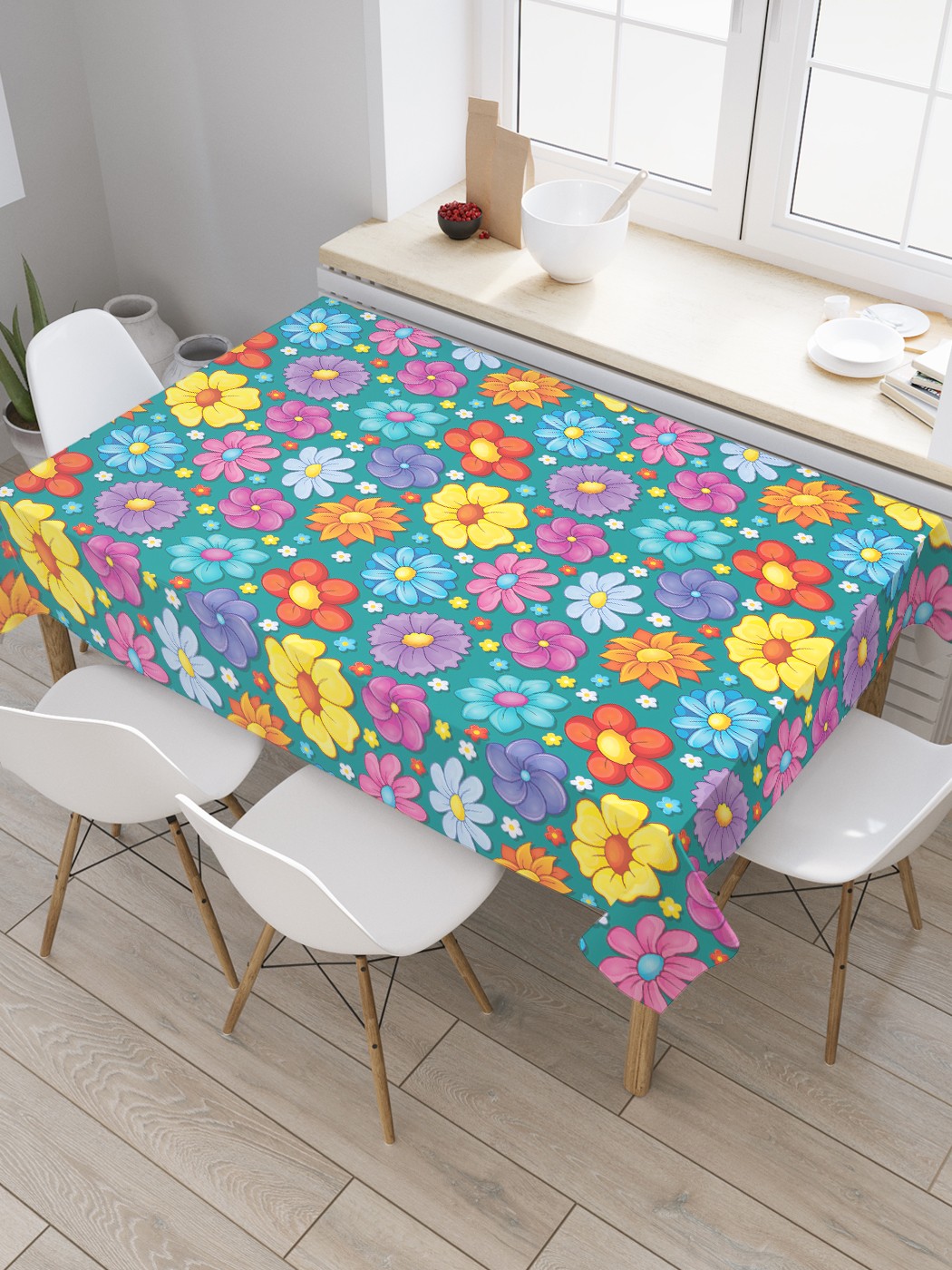 Скатерть прямоугольная JoyArty "Разноцветные ромашки" из сатена, 180x145 см, Голубой, Разноцветные ромашки
Скатерть прямоугольная JoyArty "Разноцветные ромашки" из сатена, 180x145 см, Голубой, Разноцветные ромашки