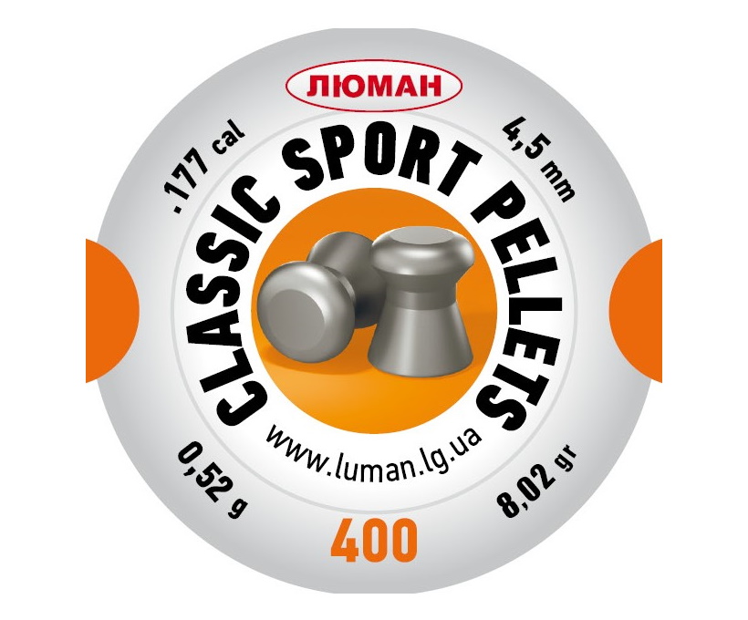 Пули «Люман» Classic Sport pellets 4,5 мм, 0,52 г (400 штук), Серебристый, Classic Sport pellets
Пули «Люман» Classic Sport pellets 4,5 мм, 0,52 г (400 штук), Серебристый, Classic Sport pellets