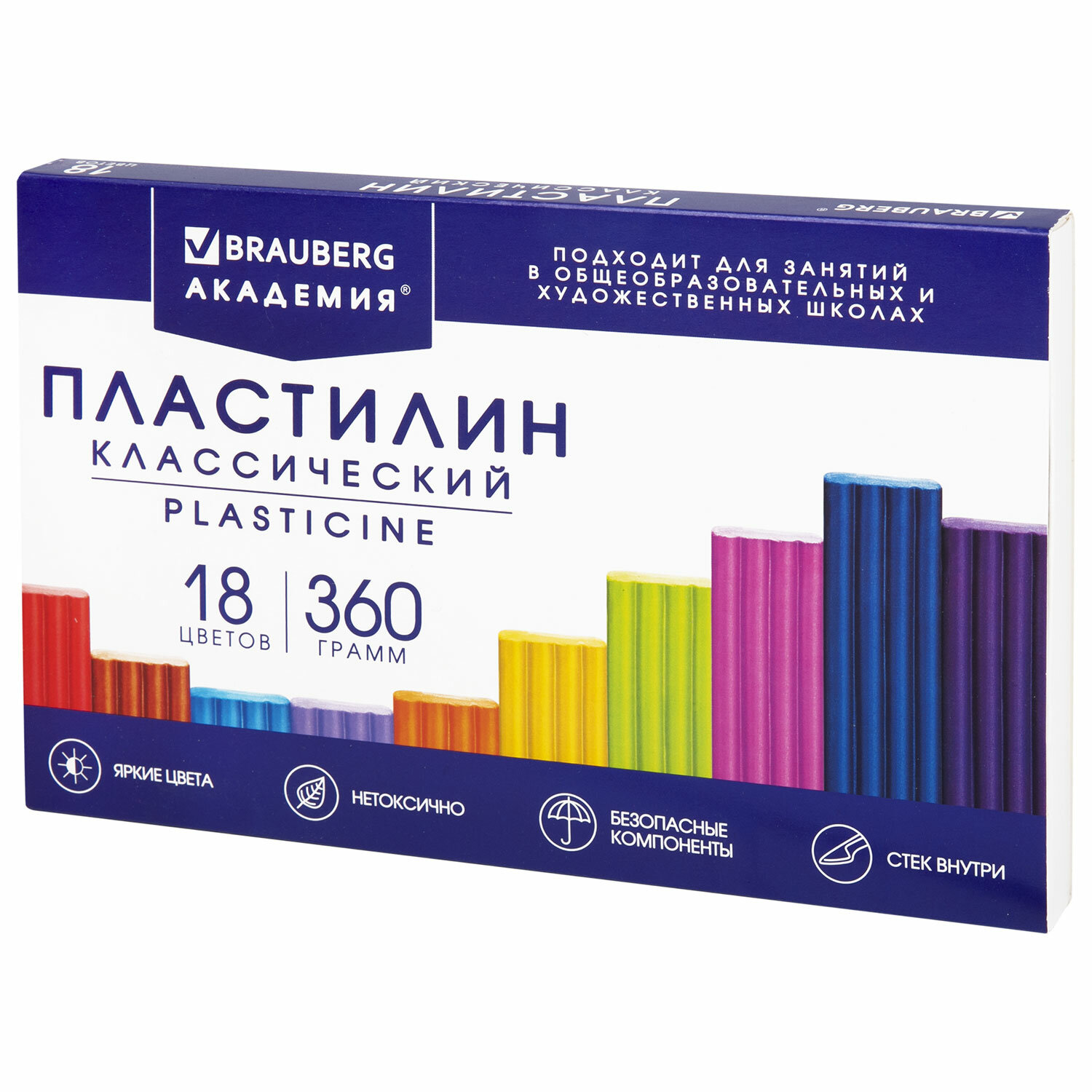 Пластилин классический Brauberg 106509, в наборе 18 цв, 5 наборов, Разноцветный, 106509
Пластилин классический Brauberg 106509, в наборе 18 цв, 5 наборов, Разноцветный, 106509