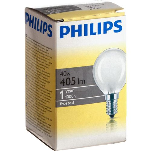 фото Лампа накаливания philips p45 cl 40w e14 круглая матовая 23 г