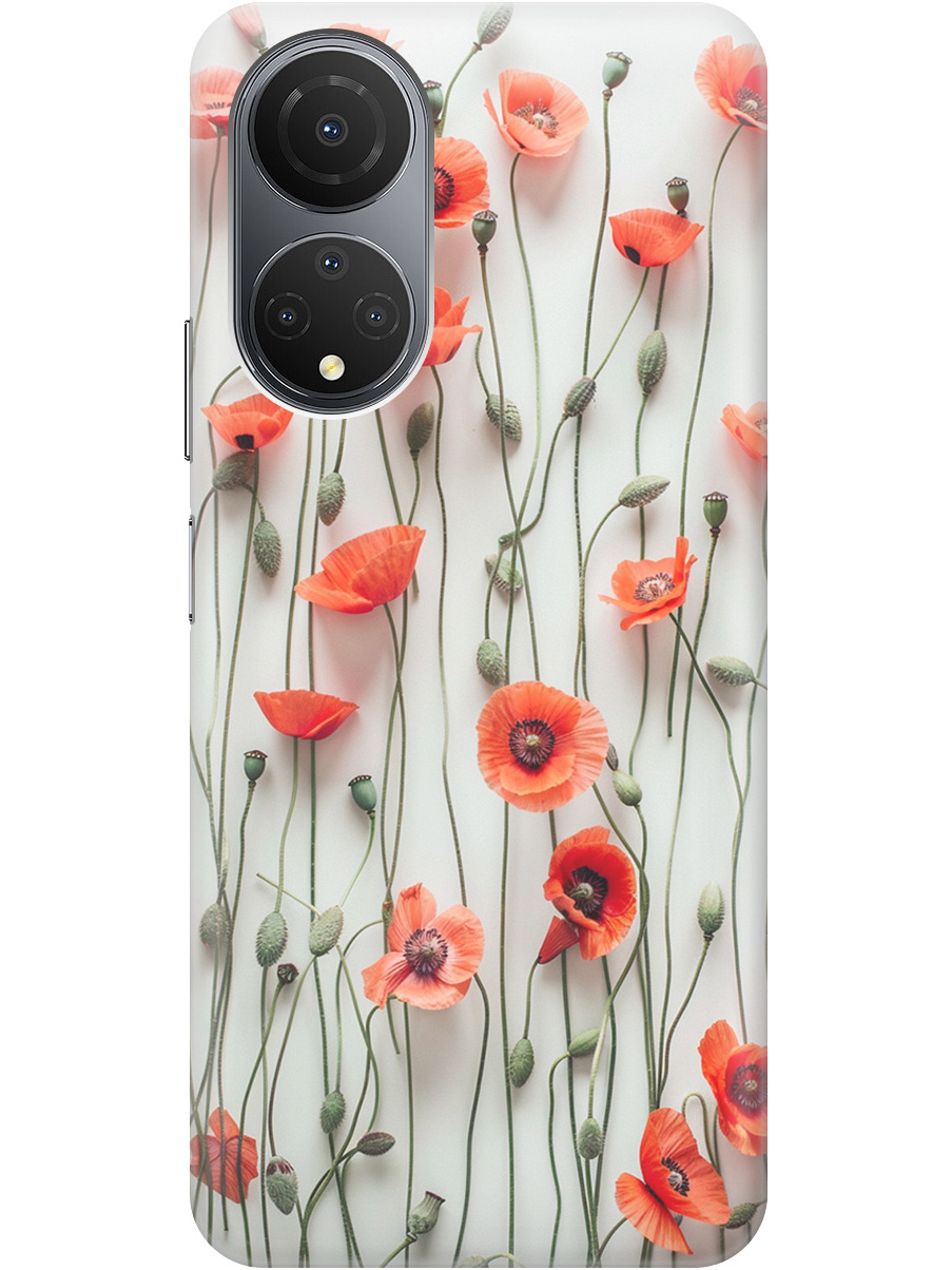 Силиконовый чехол на Honor X7 с рисунком "Маки на белой стене", Белый;красный, 20000402 
Силиконовый чехол на Honor X7 с рисунком "Маки на белой стене", Белый;красный, 20000402