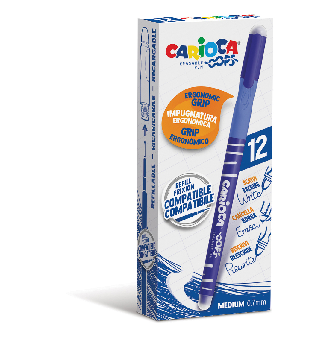 Ручка стираемая гелевая 12 шт. Carioca OOPS d 0.7 мм 0.7 мм 43039/02 цвет чернил: синий, 43039/02
Ручка стираемая гелевая 12 шт. Carioca OOPS d 0.7 мм 0.7 мм 43039/02 цвет чернил: синий, 43039/02