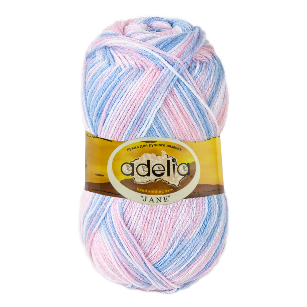 Пряжа Adelia Jane, 10 шт. по 50 г. 100% акрил, 227 м №02 белый-бл.розовый-бл.сиреневый, Разноцветный, "JANE"
Пряжа Adelia Jane, 10 шт. по 50 г. 100% акрил, 227 м №02 белый-бл.розовый-бл.сиреневый, Разноцветный, "JANE"