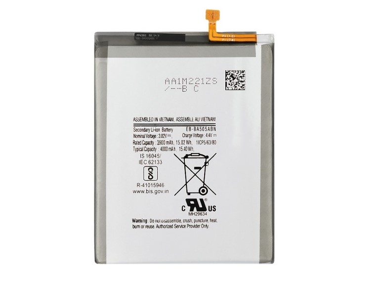 Аккумулятор для Samsung SM-A205F/A305F/A505F Galaxy A20/A30/A50 (EB-BA505ABU) (3900mAh), Серый, Samsung SM-A205F/A305F/A505F Galaxy A20/A30/A50 (EB-BA505ABU)
Аккумулятор для Samsung SM-A205F/A305F/A505F Galaxy A20/A30/A50 (EB-BA505ABU) (3900mAh), Серый, Samsung SM-A205F/A305F/A505F Galaxy A20/A30/A50 (EB-BA505ABU)