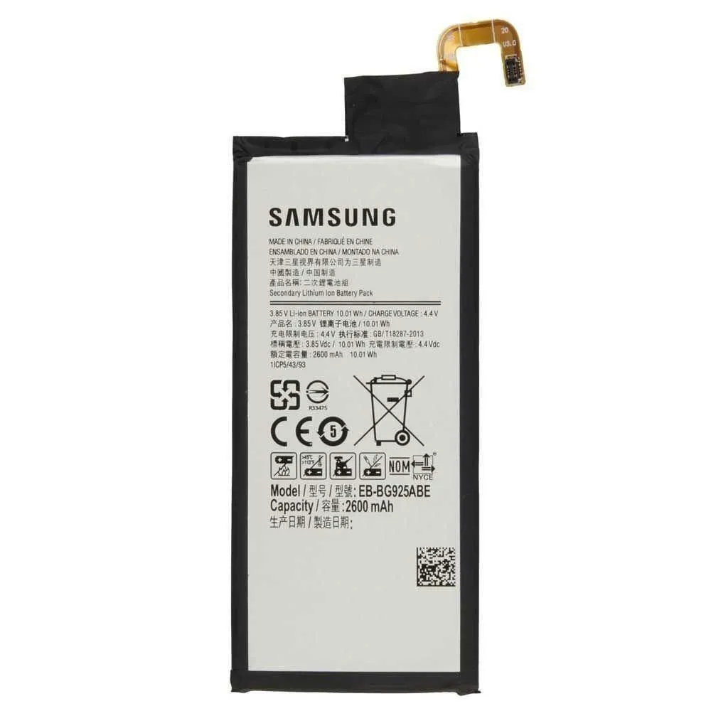 Аккумулятор Samsung SM-G925F Galaxy S6 Edge (EB-BG925ABE) (2600mAh), Samsung SM-G925F Galaxy S6 Edge (EB-BG925ABE)
Аккумулятор Samsung SM-G925F Galaxy S6 Edge (EB-BG925ABE) (2600mAh), Samsung SM-G925F Galaxy S6 Edge (EB-BG925ABE)