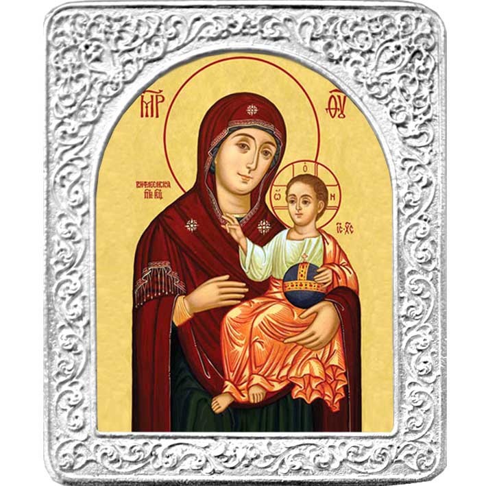Икона Благолепие Маленькая Вифлеемская икона Божьей Матери, Маленькая Вифлеемская икона Божьей Матери в серебряной раме 4,5 х 5,5 см.
Икона Благолепие Маленькая Вифлеемская икона Божьей Матери, Маленькая Вифлеемская икона Божьей Матери в серебряной раме 4,5 х 5,5 см.