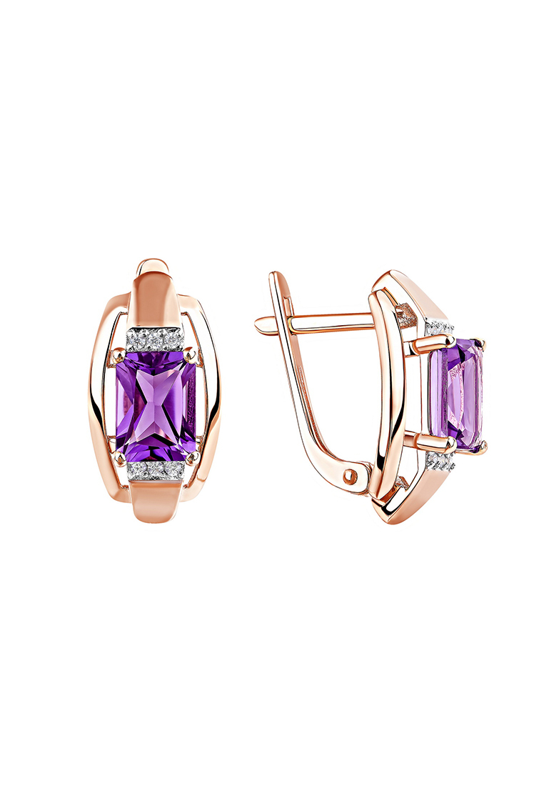 Серьги из красного золота с аметистом/фианитом Kari Jewelry СЛ-432101-АМ, СЛ-432101-АМ
Серьги из красного золота с аметистом/фианитом Kari Jewelry СЛ-432101-АМ, СЛ-432101-АМ