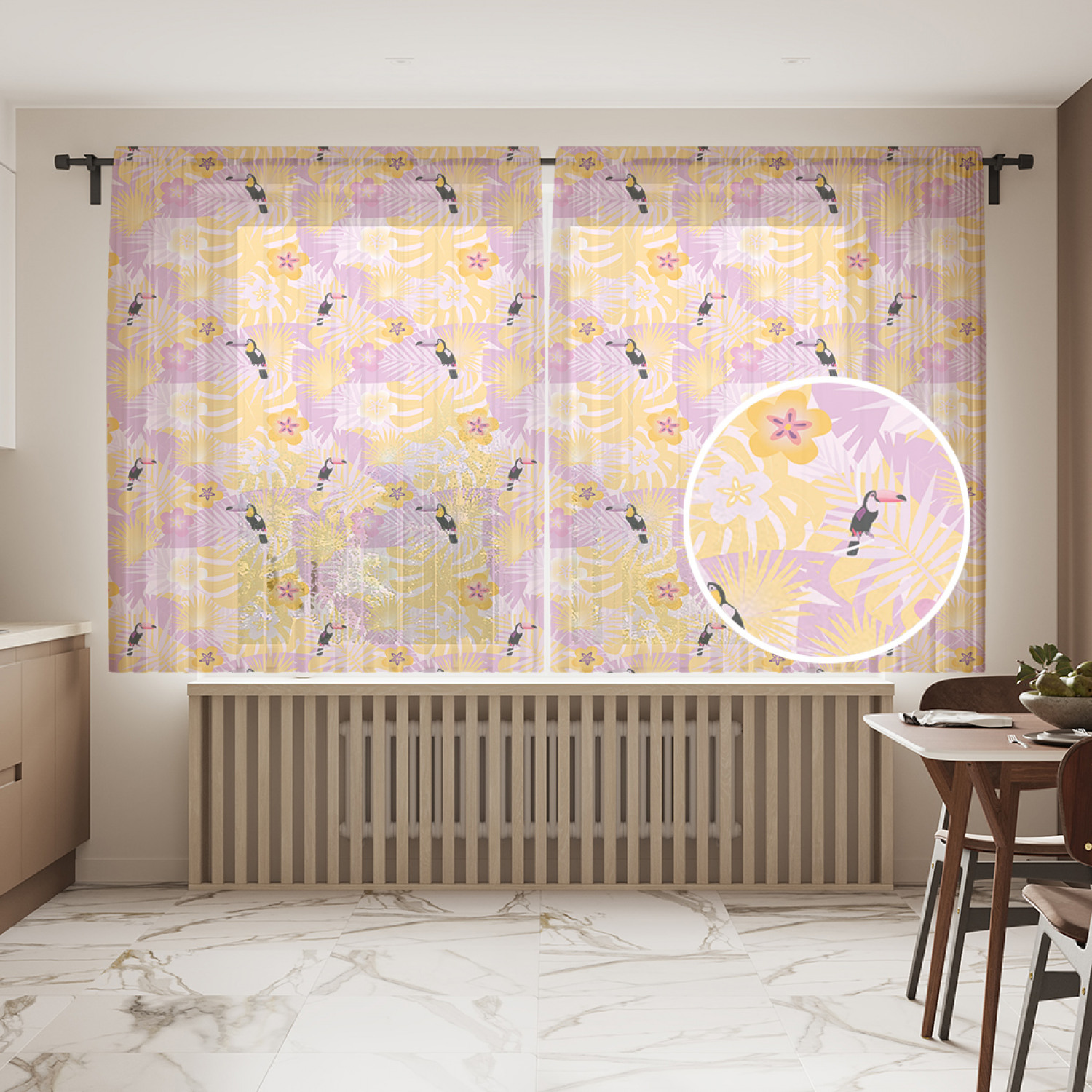 Фототюль JoyArty "Туканы в тропиках", 145x180см (2 полотна со шторной лентой + 50 крючков), Туканы в тропиках
Фототюль JoyArty "Туканы в тропиках", 145x180см (2 полотна со шторной лентой + 50 крючков), Туканы в тропиках