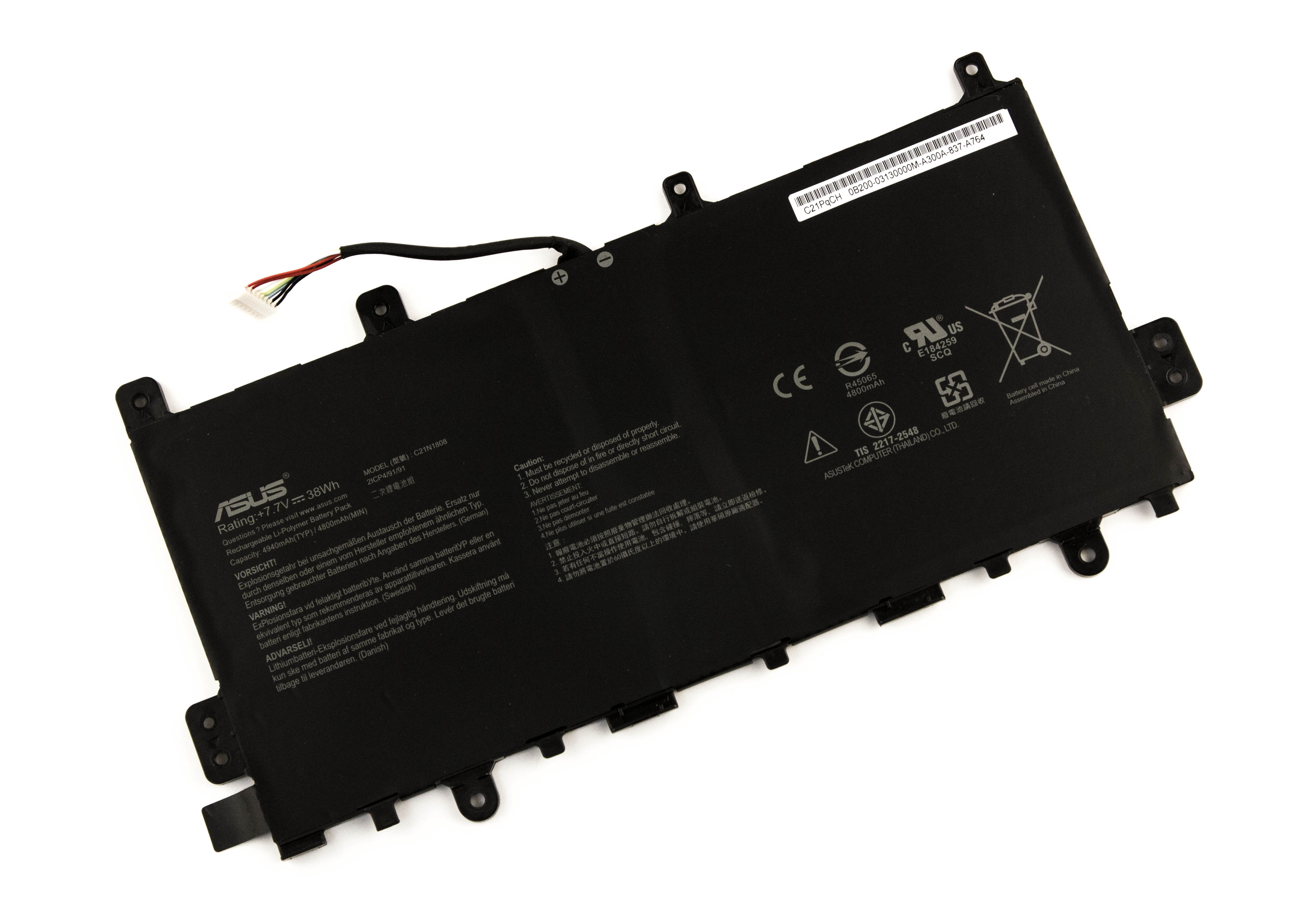 Аккумулятор для ноутбука Asus Chromebook C523NA C423NA ORG (7.7V 4940mAh) C21N1808
Аккумулятор для ноутбука Asus Chromebook C523NA C423NA ORG (7.7V 4940mAh) C21N1808