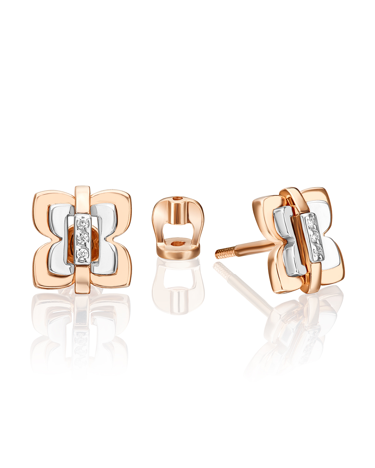 Серьги пусеты из красного золота/белого золота PLATINA jewelry 02-5011-00, бриллиант, 02-5011-00
Серьги пусеты из красного золота/белого золота PLATINA jewelry 02-5011-00, бриллиант, 02-5011-00