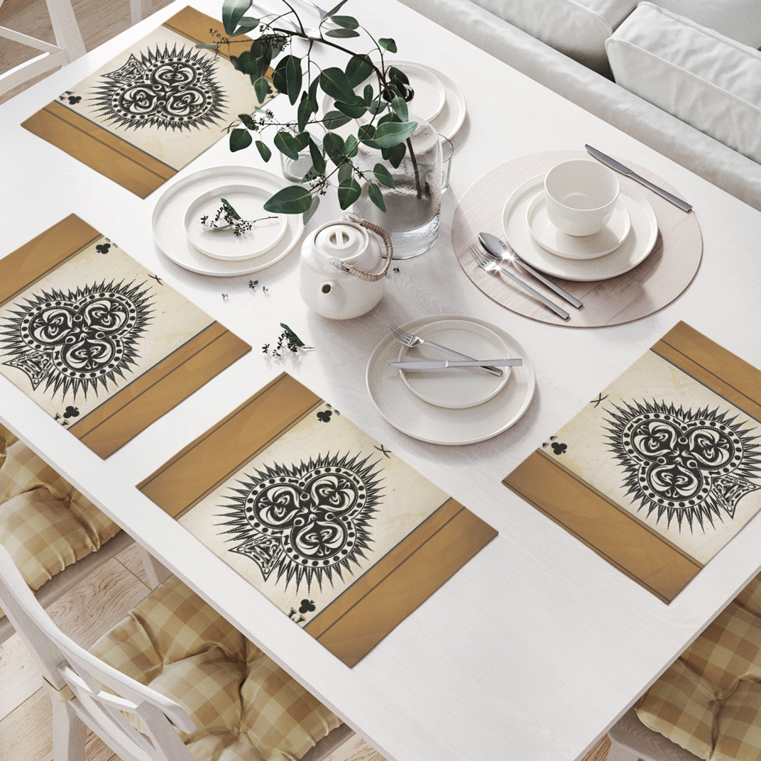 Комплект салфеток JoyArty "Пиковый туз" для сервировки стола (32х46 см, 4 шт.), Коричневый, Пиковый туз 
Комплект салфеток JoyArty "Пиковый туз" для сервировки стола (32х46 см, 4 шт.), Коричневый, Пиковый туз