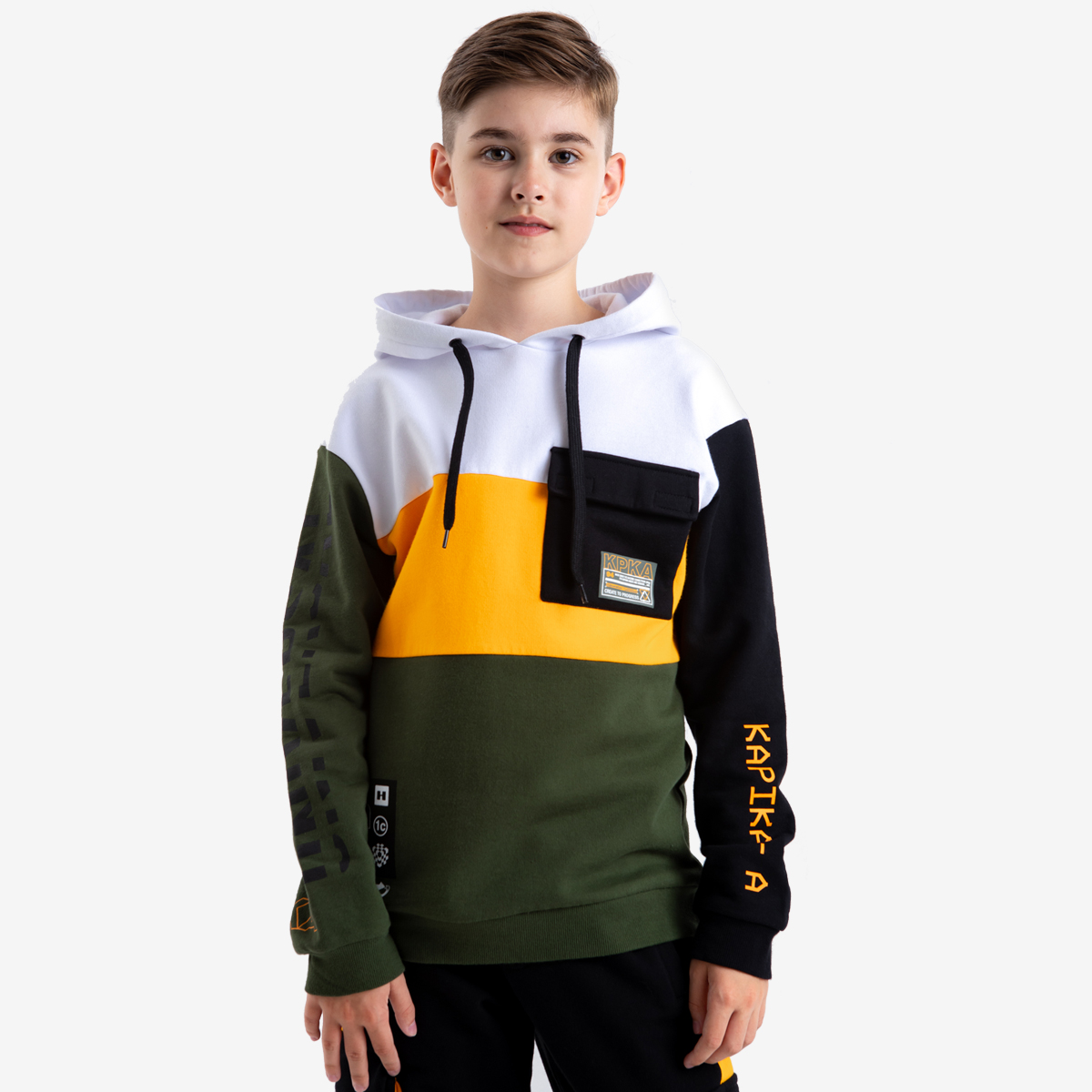 фото Толстовка детская kapika ijbcj04 цв. хаки р. 164