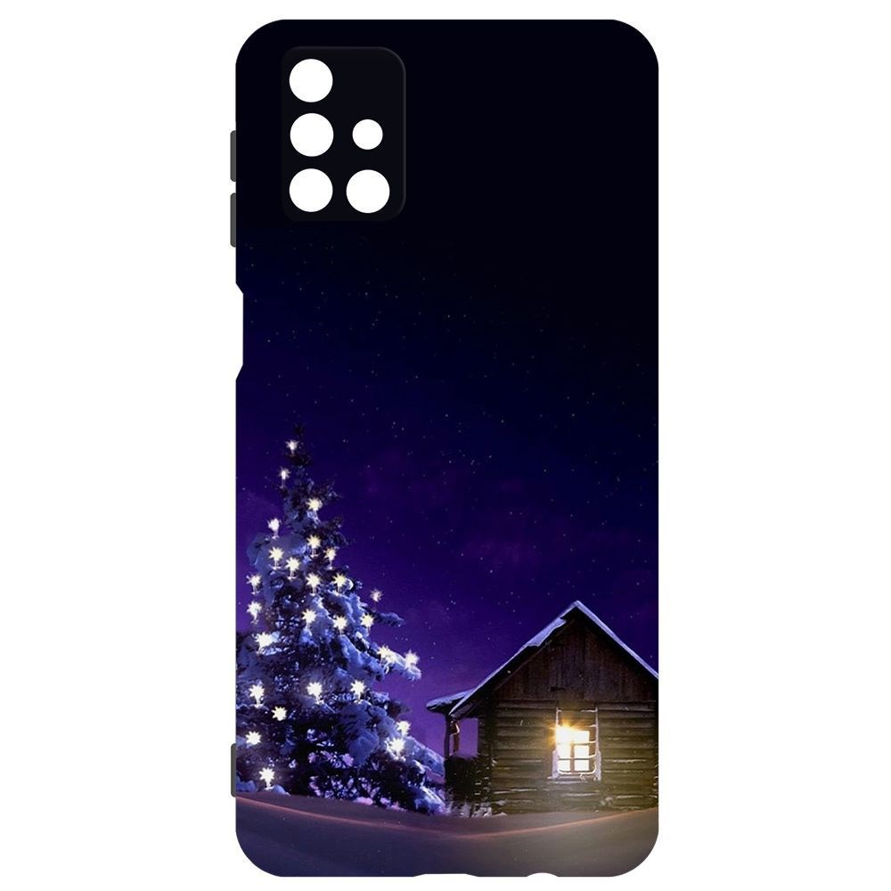 фото Чехол-накладка krutoff софт кейс зимний домик для samsung galaxy m31s (m317) черный