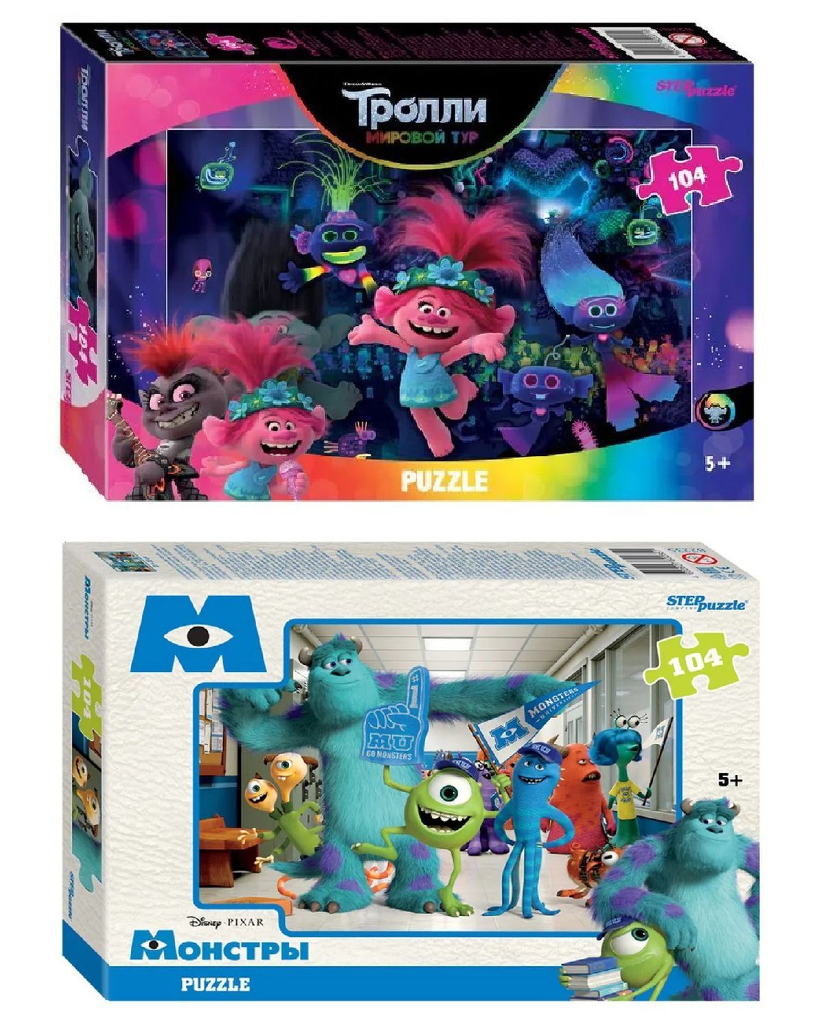 Пазл Step Puzzle Любимые герои, 104 дет. Набор 2 шт Trolls-2, Монстры 82201, 82235, МДЖ1432
Пазл Step Puzzle Любимые герои, 104 дет. Набор 2 шт Trolls-2, Монстры 82201, 82235, МДЖ1432