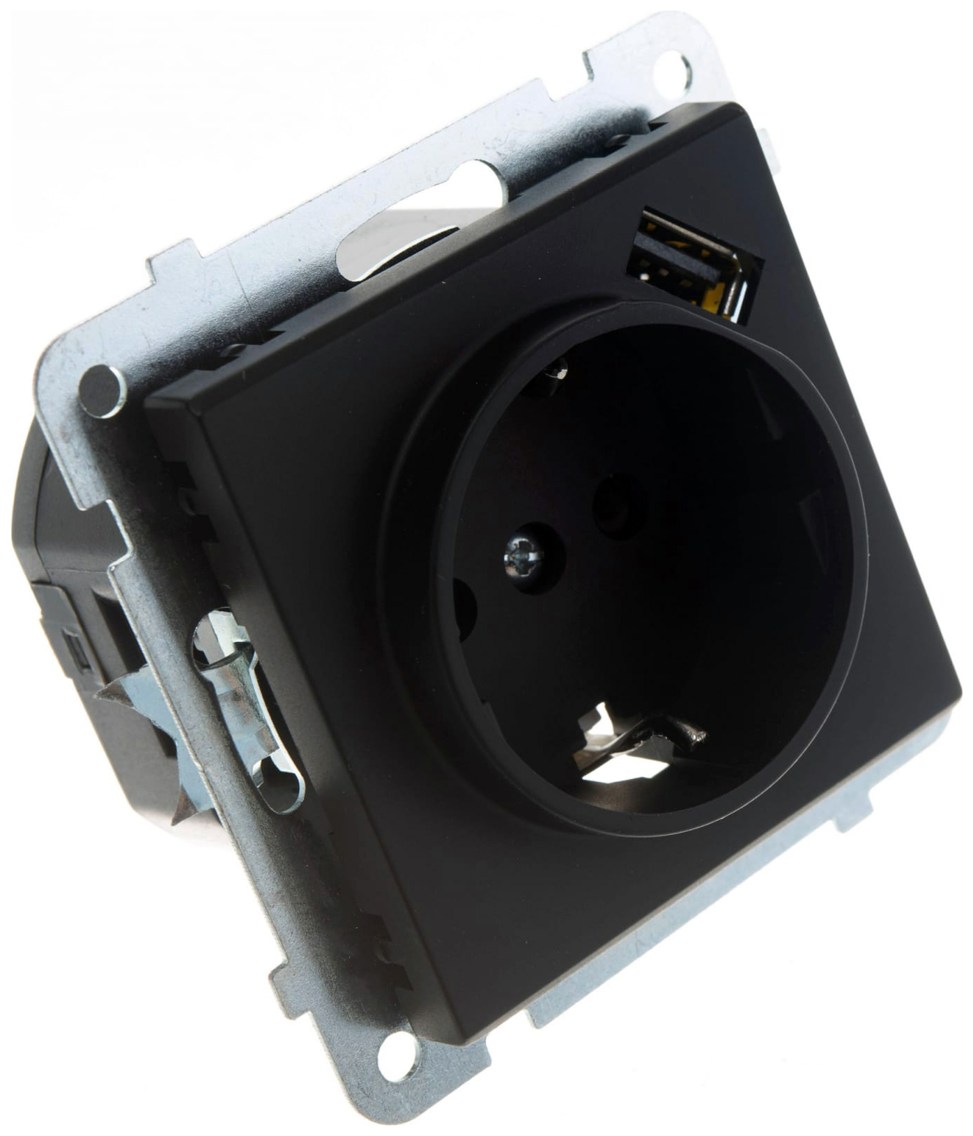 Ospel Sonata Розетка 1-я с/з Schuko + USB-зарядное устройство Черный металлик GP-1RSPUSB/m
Ospel Sonata Розетка 1-я с/з Schuko + USB-зарядное устройство Черный металлик GP-1RSPUSB/m
