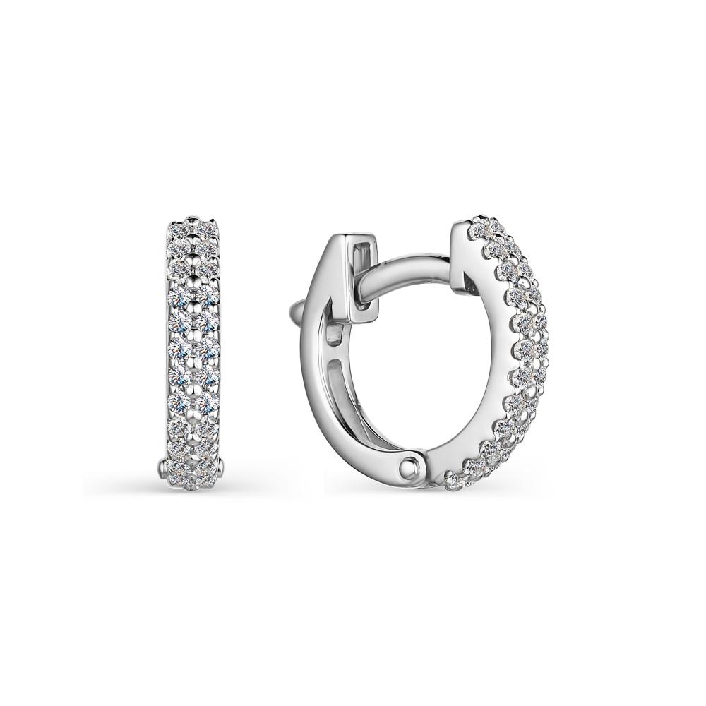 Серьги из белого золота с бриллиантом АЛЬКОР 23988-200, 23988-200 
Серьги из белого золота с бриллиантом АЛЬКОР 23988-200, 23988-200