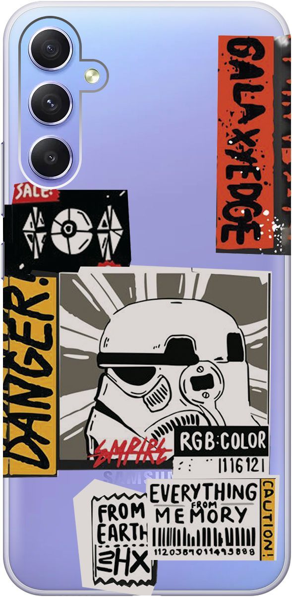 Чехол на Samsung Galaxy A34 5G "Stormtrooper Stickers" прозрачный, Прозрачный;белый, 158724
Чехол на Samsung Galaxy A34 5G "Stormtrooper Stickers" прозрачный, Прозрачный;белый, 158724