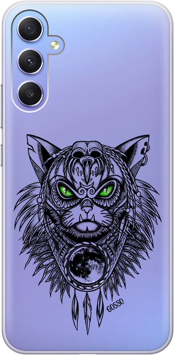 Чехол на Samsung Galaxy A34 5G с 3D принтом "Shaman Cat" прозрачный, Прозрачный;черный, 158723
Чехол на Samsung Galaxy A34 5G с 3D принтом "Shaman Cat" прозрачный, Прозрачный;черный, 158723