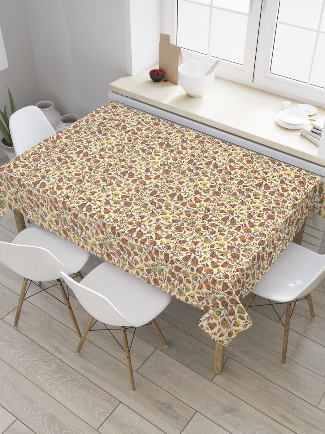 Скатерть прямоугольная JoyArty "Растительный орнамент" из сатена, 180x145 см, Бежевый, Растительный орнамент
Скатерть прямоугольная JoyArty "Растительный орнамент" из сатена, 180x145 см, Бежевый, Растительный орнамент