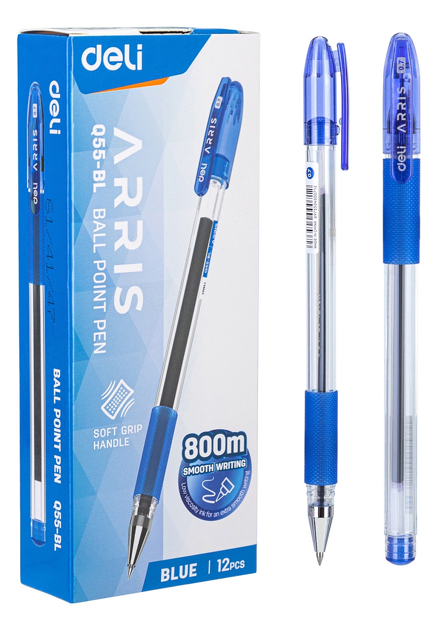 Ручка шариков. Deli Arris EQ55-BL d=0.7мм син. черн. (12 шт в упаковке) 6973504000712
Ручка шариков. Deli Arris EQ55-BL d=0.7мм син. черн. (12 шт в упаковке) 6973504000712