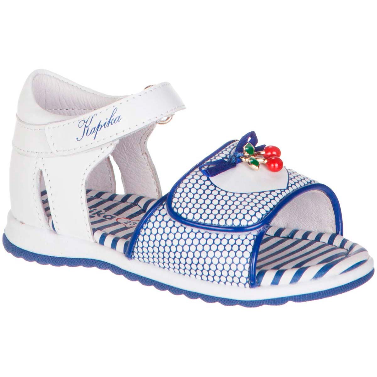 Сандалии Kapika 32375-1 цв.белый-синий р.24, 32375 
Сандалии Kapika 32375-1 цв.белый-синий р.24, 32375