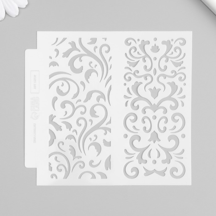 Трафарет фоновый пластик Арт Узор Вензеля, 9809263, 13х13 см, Белый 
Трафарет фоновый пластик Арт Узор Вензеля, 9809263, 13х13 см, Белый